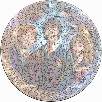 Деревянный фигурный пазл "Юные волшебники" 30x30 см, 203 деталей-4