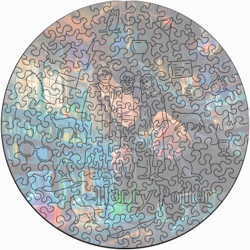 Деревянный фигурный пазл "Северус Снейп" 30x30 см, 203 деталей-4
