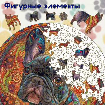 Деревянный фигурный пазл 