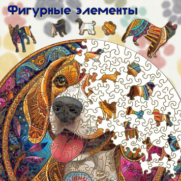 Деревянный фигурный пазл 