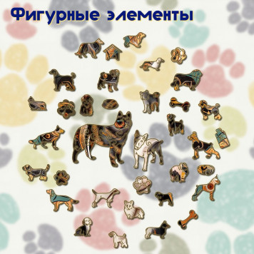 Деревянный фигурный пазл 