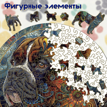 Деревянный фигурный пазл 