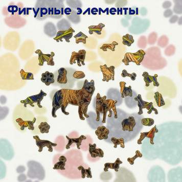 Деревянный фигурный пазл 