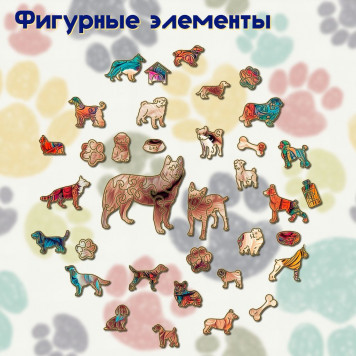 Деревянный фигурный пазл 