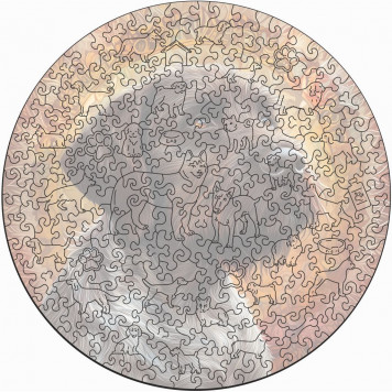 Деревянный фигурный пазл "Мандала Дратхаар" 30x30 см, 262 деталей-3