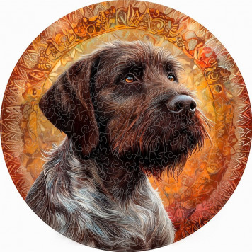 Деревянный фигурный пазл "Мандала Дратхаар" 30x30 см, 262 деталей
