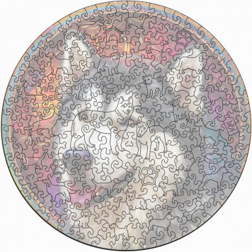 Деревянный фигурный пазл "Мандала Аляскинский маламут" 30x30 см, 262 деталей-3