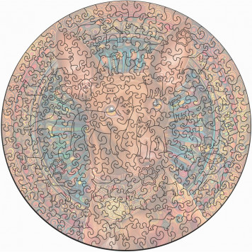 Деревянный фигурный пазл "Мандала Фараонова собака" 30x30 см, 262 деталей-3