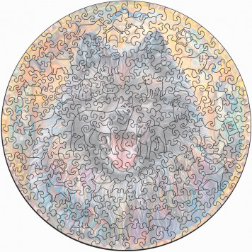 Деревянный фигурный пазл "Мандала Кеесхонда" 30x30 см, 262 деталей-3