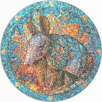 Деревянный фигурный пазл "Мандала Броненосец" 30x30 см, 220 деталей-2