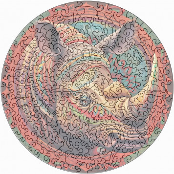 Деревянный фигурный пазл "Мандала Носорог" 30x30 см, 220 деталей-2