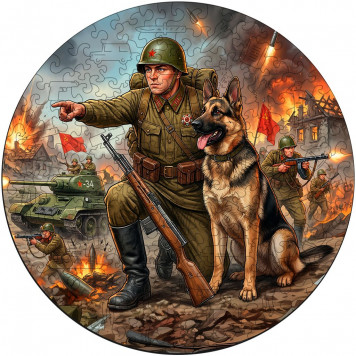 Деревянный фигурный пазл 