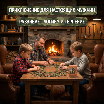 Деревянный фигурный пазл 