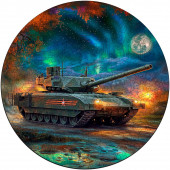 Деревянный фигурный пазл "Танк Т-14 Армата" 30x30 см, 217 деталей
