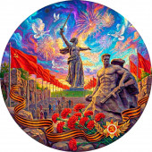 Деревянный фигурный пазл "Волгоград. Речной круиз" 30x30 см, 189 деталей
