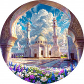 Деревянный фигурный пазл "Болгар. Речной круиз" 30x30 см, 189 деталей