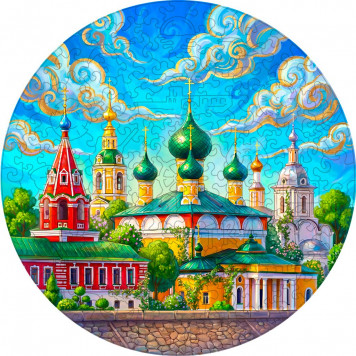 Деревянный фигурный пазл "Углич. Речной круиз" 30x30 см, 189 деталей