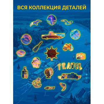 Деревянный фигурный пазл "Казань семейная. Речной круиз" 30x30 см, 189 деталей-4