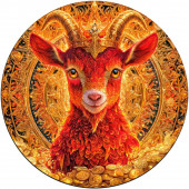 Деревянный фигурный пазл "Коза богатства" 30x30 см, 255 деталей
