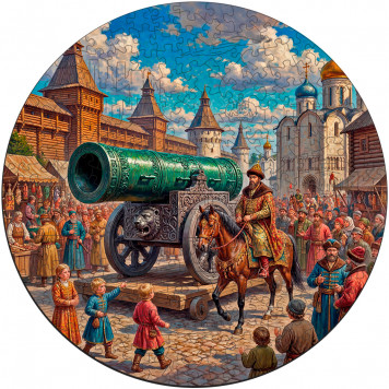 Деревянный фигурный пазл "Древняя Русь. Москва." 30x30 см, 219 деталей