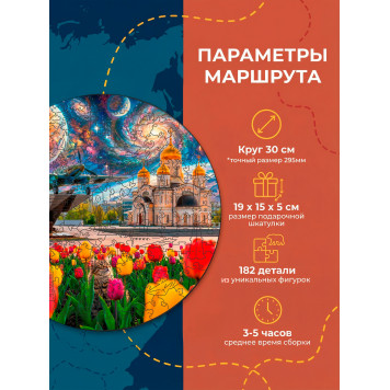 Деревянный фигурный пазл "Фантастический Ил-2. Самарская область." 30x30 см, 182 деталей-2