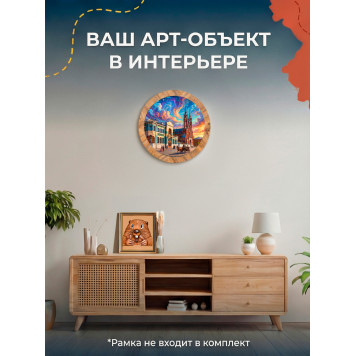 Деревянный фигурный пазл "Костёл и особняк Курлиной. Самарская область." 30x30 см, 182 деталей-4