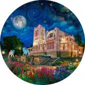 Деревянный фигурный пазл "Дом со слонами. Самарская область." 30x30 см, 182 деталей