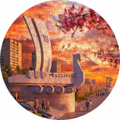 Деревянный фигурный пазл "Ладья. Самарская область." 30x30 см, 182 деталей