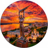 Деревянный фигурный пазл "Площадь Славы. Самарская область." 30x30 см, 182 деталей