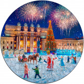 Деревянный фигурный пазл "Площадь Куйбышева. Самарская область." 30x30 см, 182 деталей