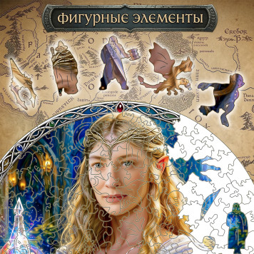 Деревянный фигурный пазл "Галадриэль. Властелин колец" 30x30 см, 181 деталей-3