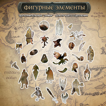 Деревянный фигурный пазл "Братство кольца. Властелин колец" 30x30 см, 181 деталей-4