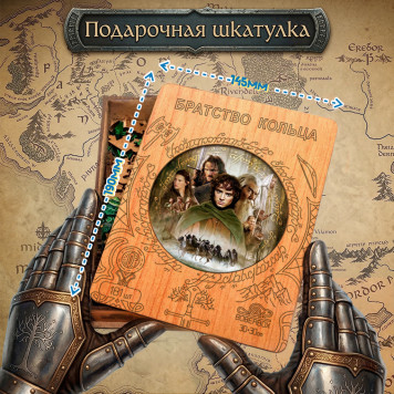 Деревянный фигурный пазл "Братство кольца. Властелин колец" 30x30 см, 181 деталей-1