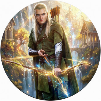 Деревянный фигурный пазл "Леголас. Властелин колец" 30x30 см, 181 деталей