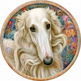 Мандала Русская борзая белая